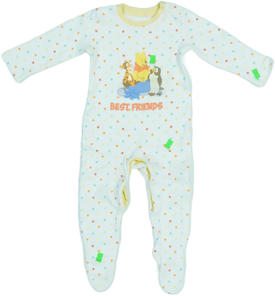 Fehér Disney Hosszú ujjú rugdalózó EU 74 / UK 6-9 hónap / US 6-9 hónap