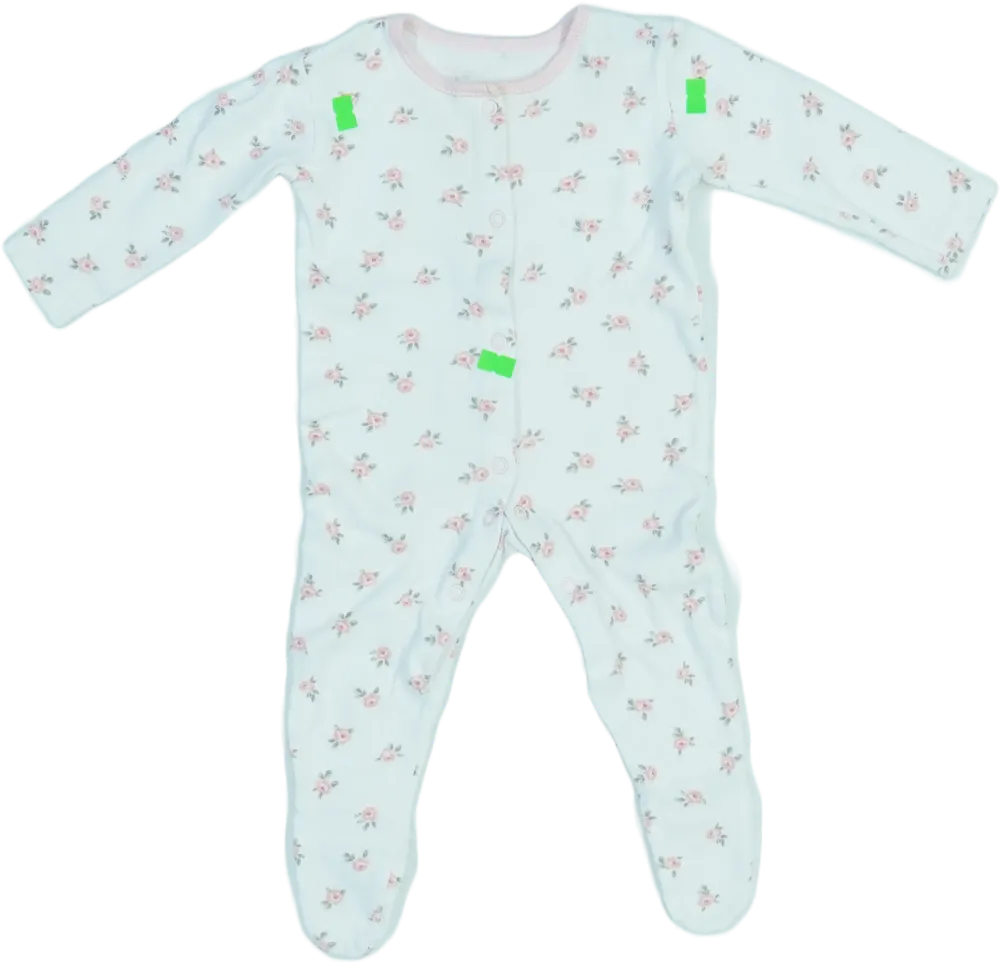 Fehér Next Hosszú ujjú rugdalózó EU 68 / UK 3-6 hónap / US 3-6 hónap