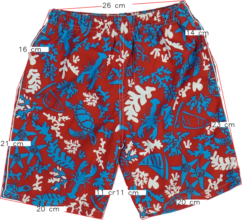 Piros Egyéb Fürdőnadrág EU 122 / UK 7 év / US 7 év/M