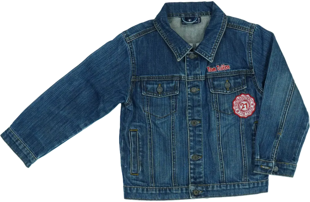 Kék Tom Tailor Farmerdzseki EU 122 / UK 7 év / US 7 év/M