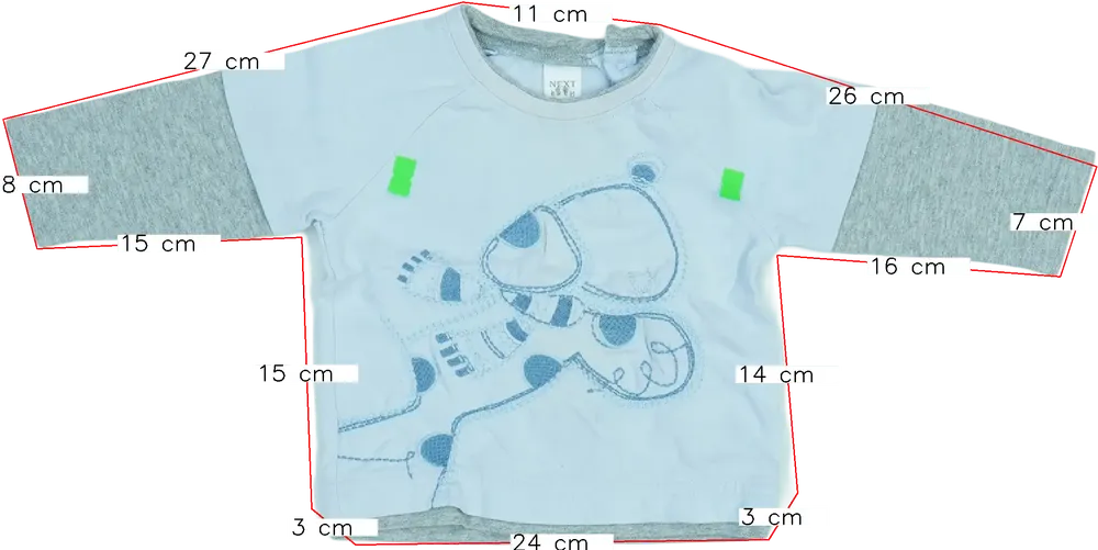 Kék Next Hosszú ujjú felső EU 68 / UK 3-6 hónap / US 3-6 hónap