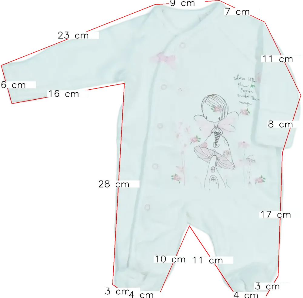 Fehér TU Hosszú ujjú rugdalózó EU 50 / UK Újszülött / US Újszülött