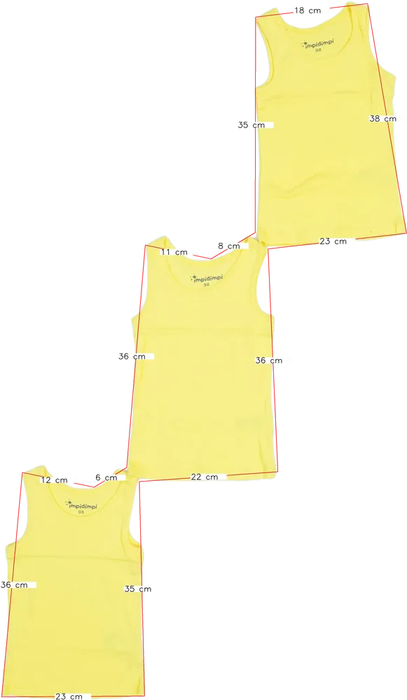 Sárga Impidimpi Csomag - Fiú / Férfi trikók EU 98 / UK 3 év / US 3T