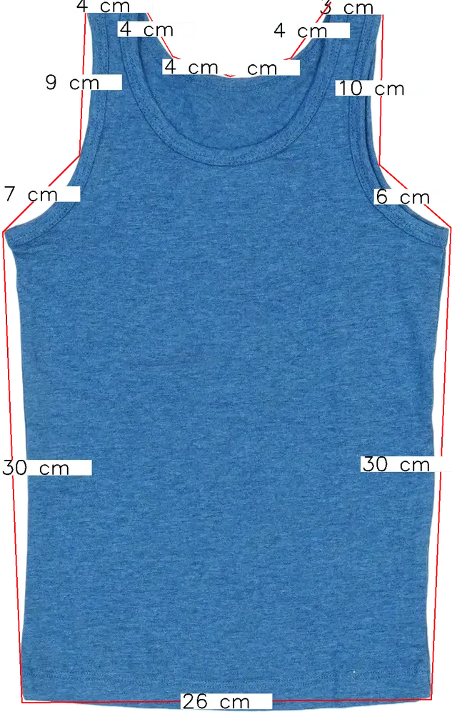 Kék Hema Fiú / Férfi trikó EU 116 / UK 6 év / US 6 év/S