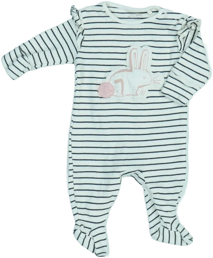 Fehér Next Hosszú ujjú rugdalózó EU 62 / UK 0-3 hónap / US 0-3 hónap