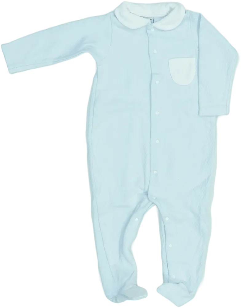 Kék Babidu Hosszú ujjú rugdalózó EU 80 / UK 9-12 hónap / US 12 hónap