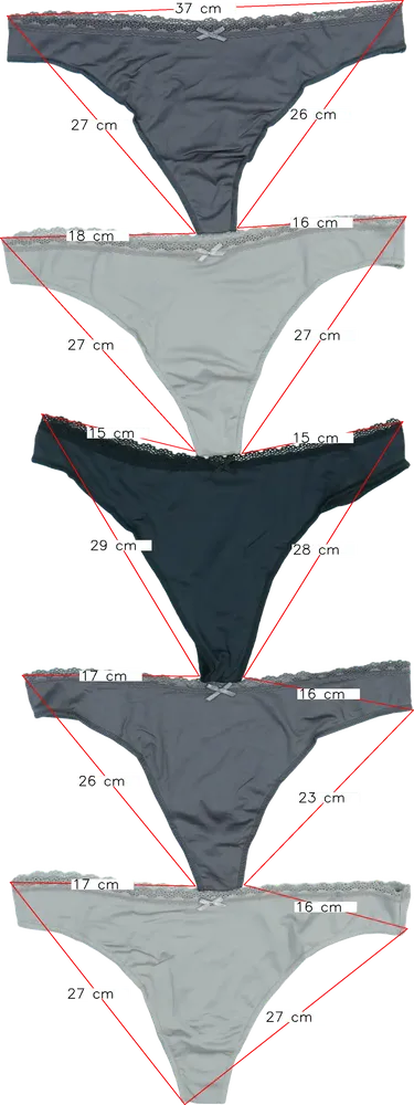 Többszínű Promise Csomag - Lányka / Női bugyik XL