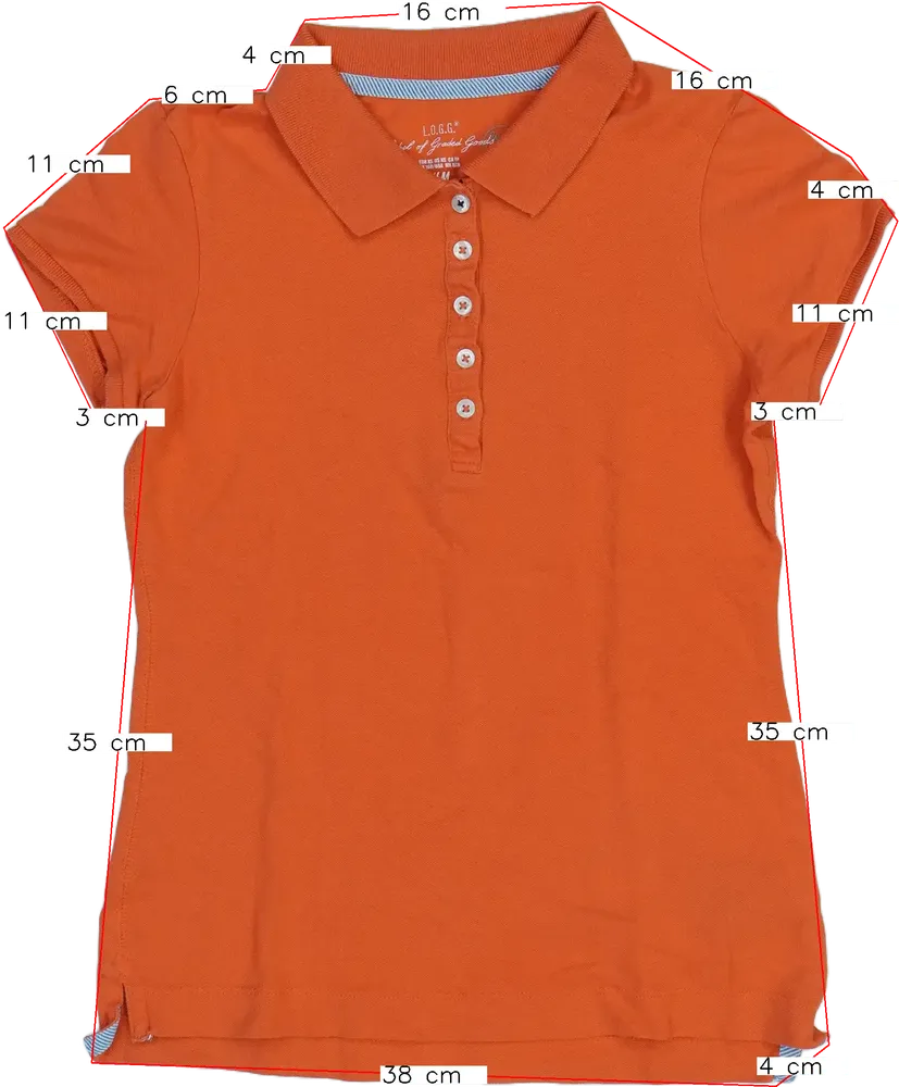 Sárga (narancs) H&amp;M Galléros póló EU 158 / UK 13 év / US 14 év/XL