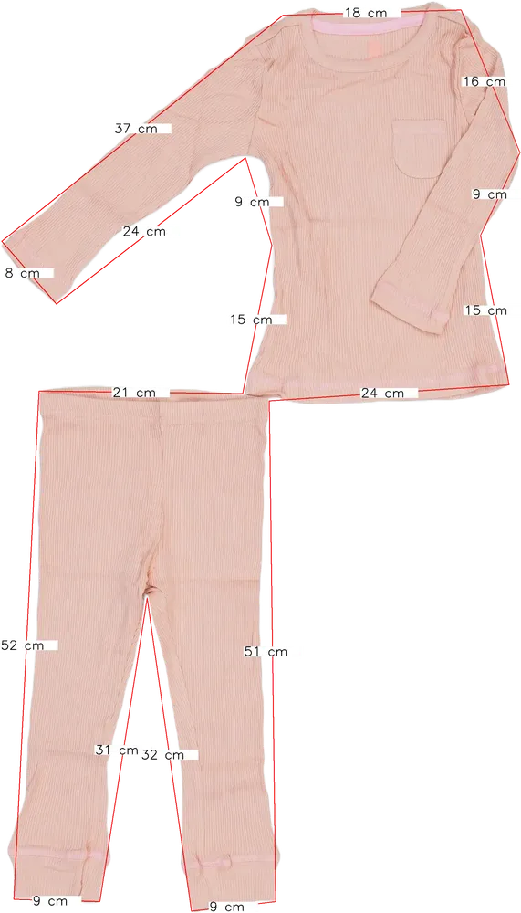 Rózsaszín Hema Pizsama EU 104 / UK 4 év / US 4T/XS