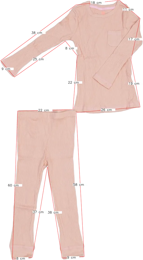 Rózsaszín Hema Pizsama EU 116 / UK 6 év / US 6 év/S