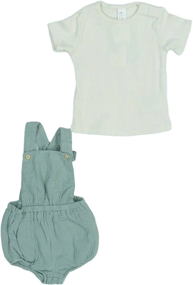 Multicoloured H&amp;M 2-piece set - Top &amp; Bottom EU 86 / UK 12-18 months / US 18 months