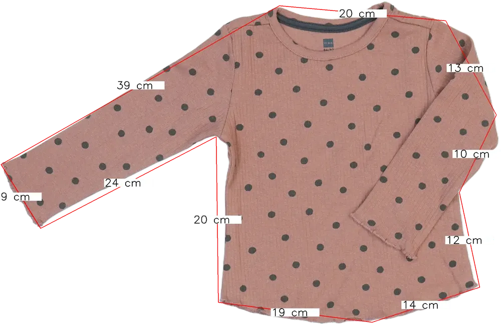 Barna Hema Pizsama felső EU 92 / UK 2 év / US 2T