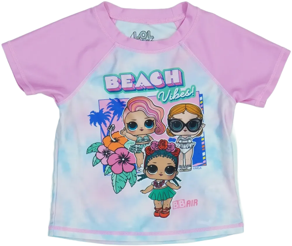 Rózsaszín LOL Napvédő felső EU 116 / UK 6 év / US 6 év/S