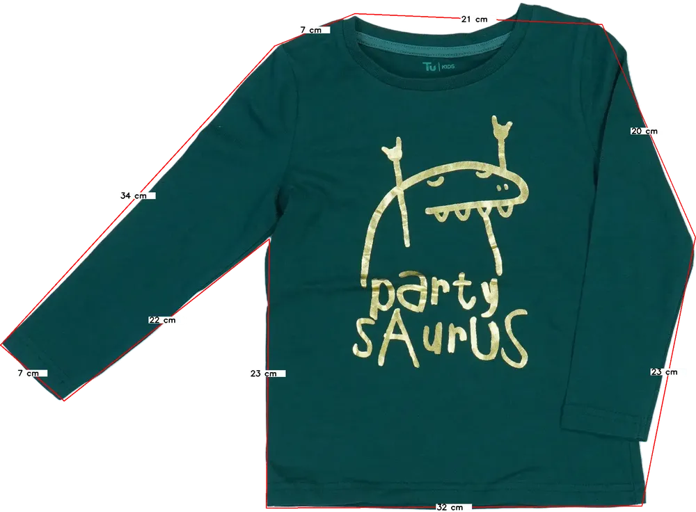 Zöld TU Hosszú ujjú felső EU 98 / UK 3 év / US 3T