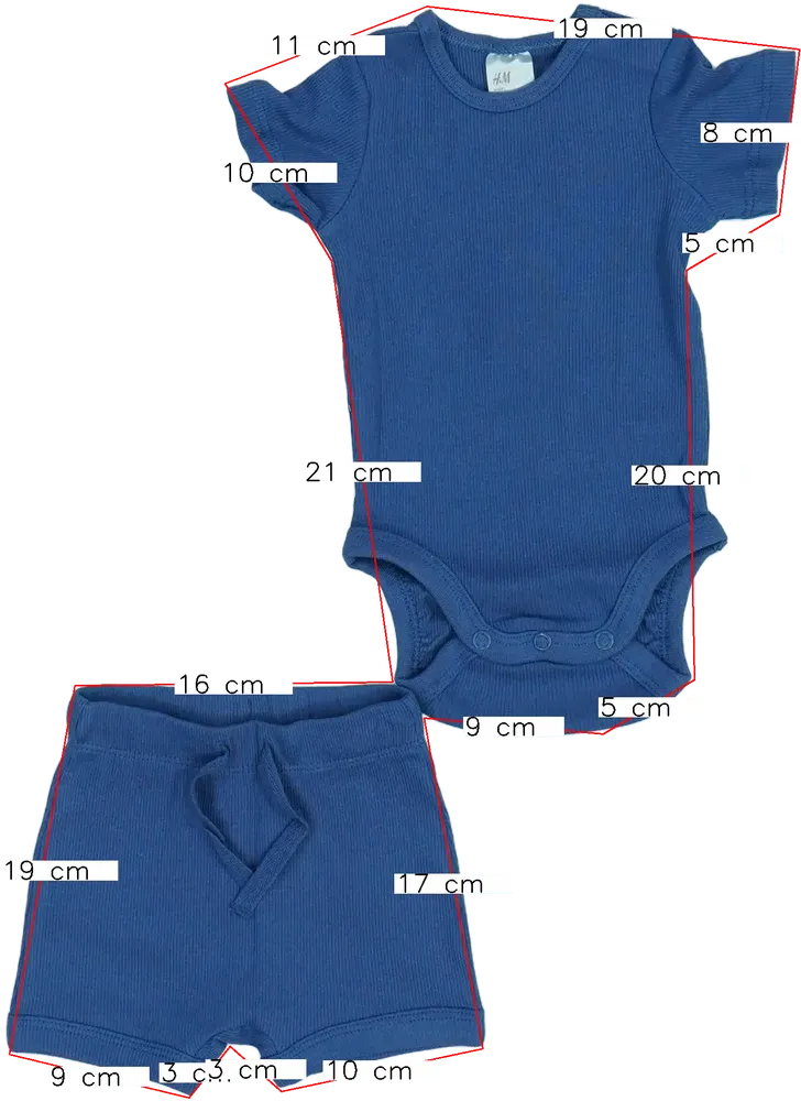 Kék H&amp;M 2 részes szett - Felsőruházat és nadrág EU 56 / UK Újszülött / US Újszülött