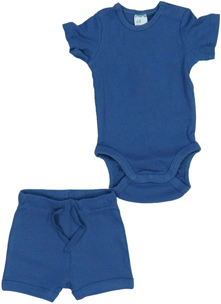 Kék H&amp;M 2 részes szett - Felsőruházat és nadrág EU 56 / UK Újszülött / US Újszülött