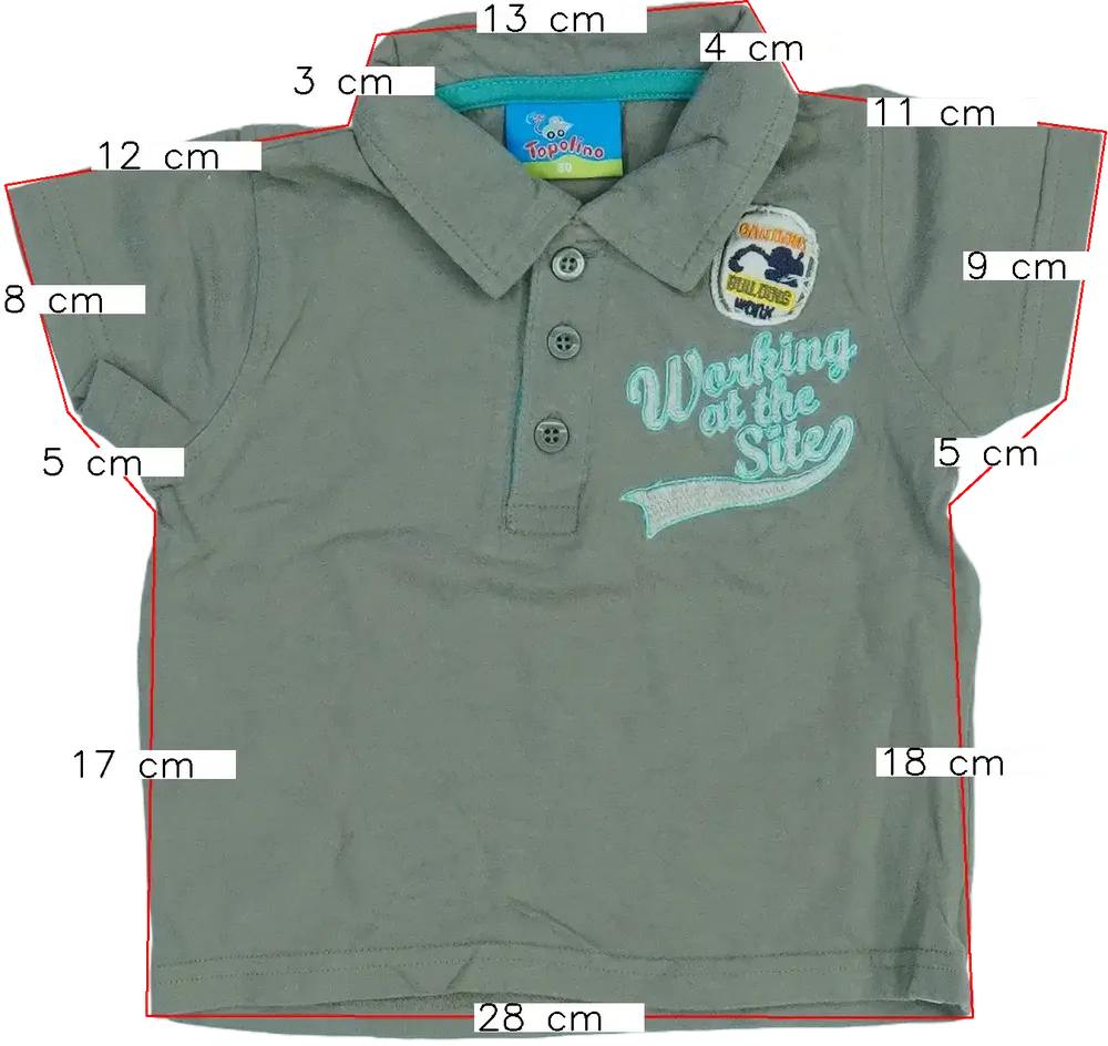 Zöld Topolino Galléros póló EU 80 / UK 9-12 hónap / US 12 hónap