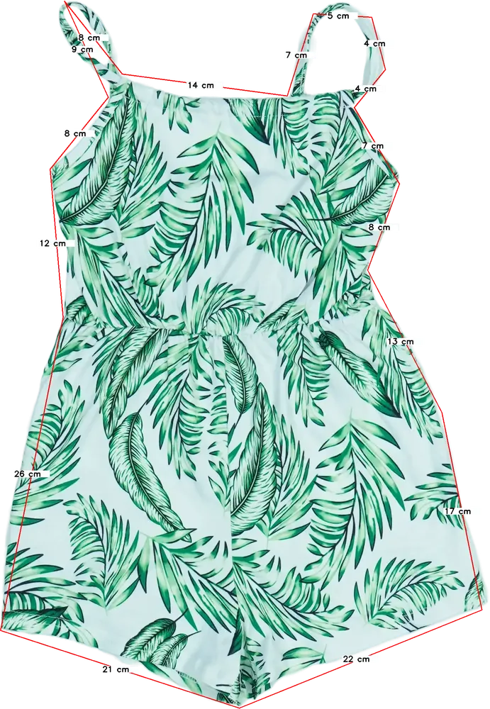 Fehér Shein Playsuit / Jumpsuit EU 128 / UK 8 év / US 8 év/M