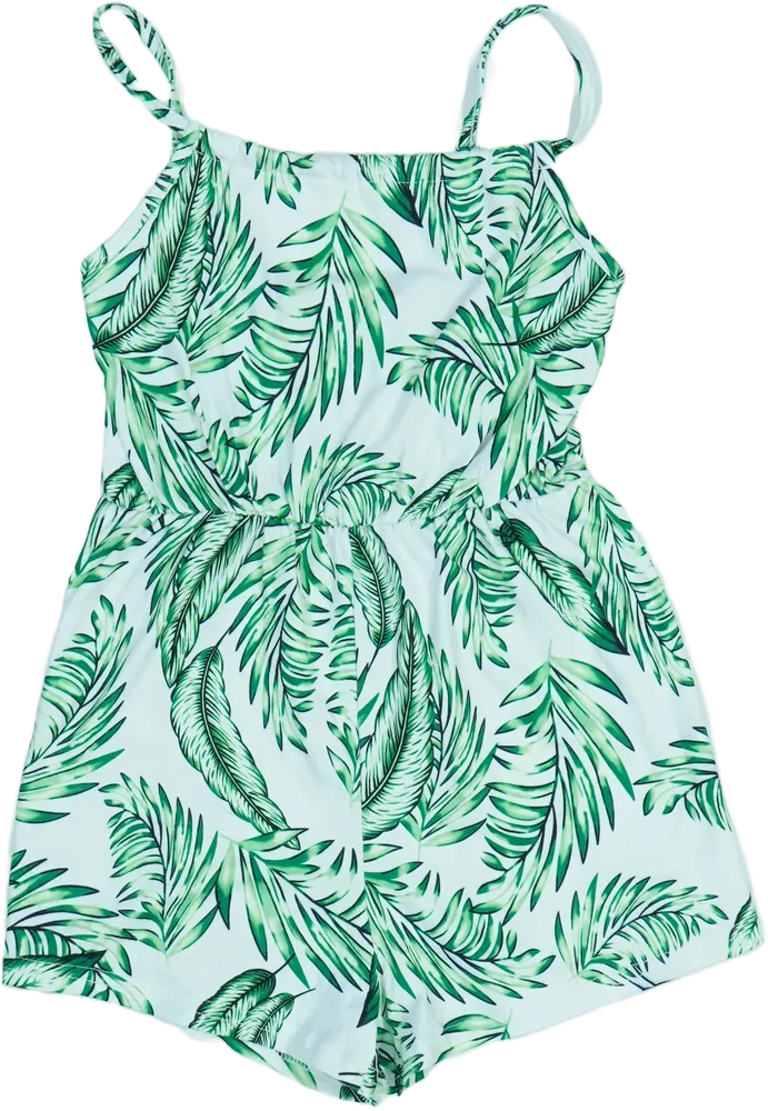 Fehér Shein Playsuit / Jumpsuit EU 128 / UK 8 év / US 8 év/M