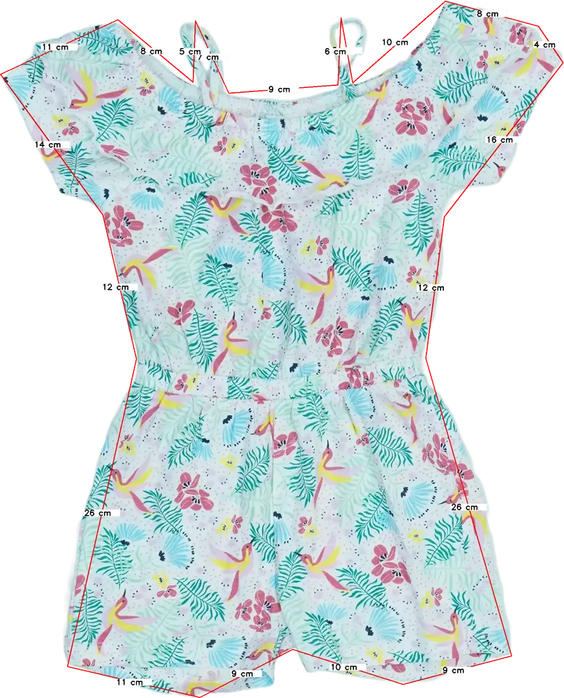 Fehér Kids Playsuit / Jumpsuit EU 104 / UK 4 év / US 4T/XS