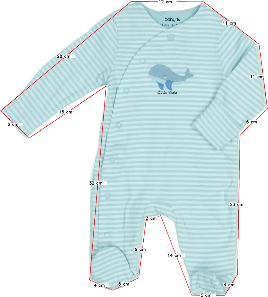 Többszínű TU Hosszú ujjú rugdalózó EU 62 / UK 0-3 hónap / US 0-3 hónap