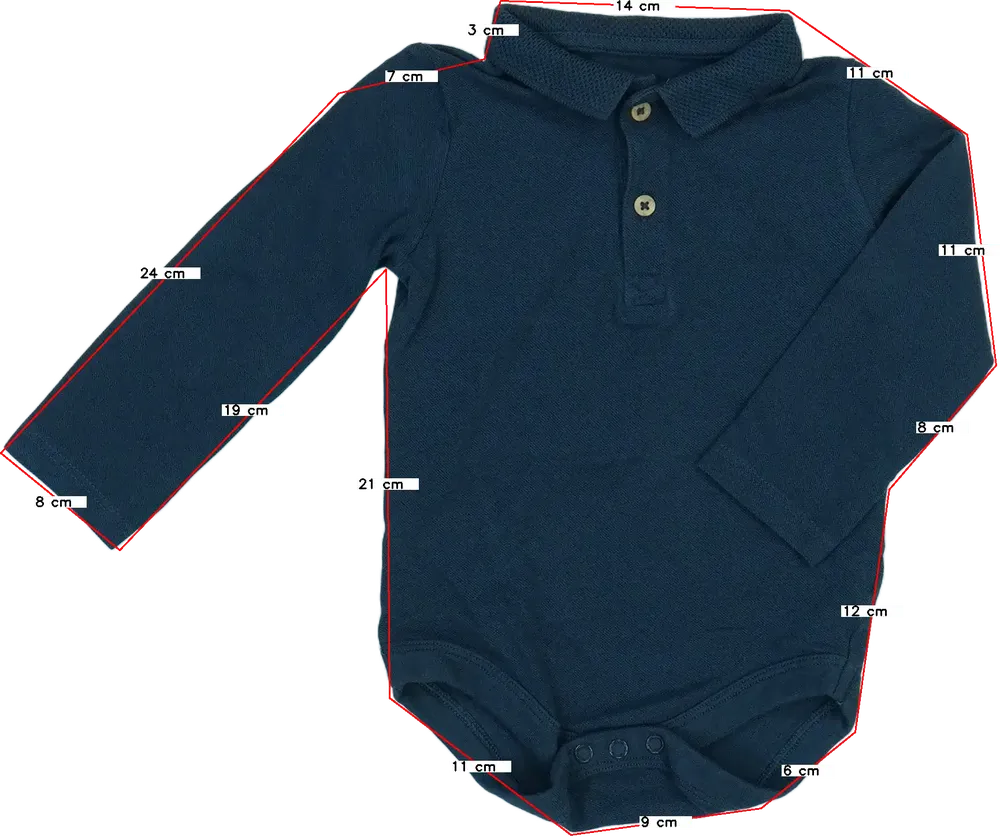 Kék TU Hosszú ujjú body EU 86 / UK 12-18 hónap / US 18 hónap