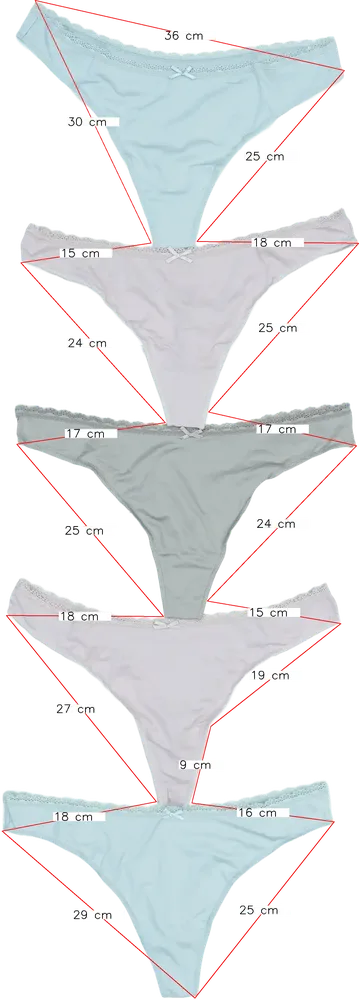 Többszínű Promise Csomag - Lányka / Női bugyik XL