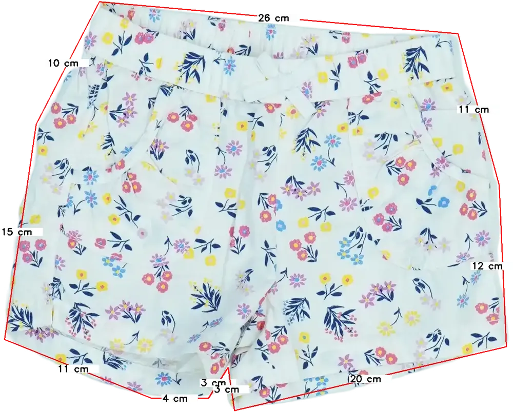 Fehér C&amp;A Rövidnadrág EU 122 / UK 7 év / US 7 év/M