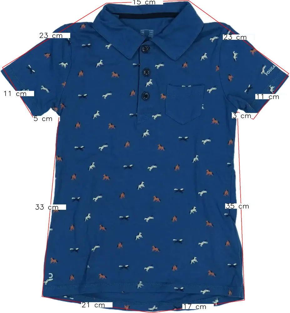 Kék Decathlon Galléros póló EU 152 / UK 12 év / US 12 év/L