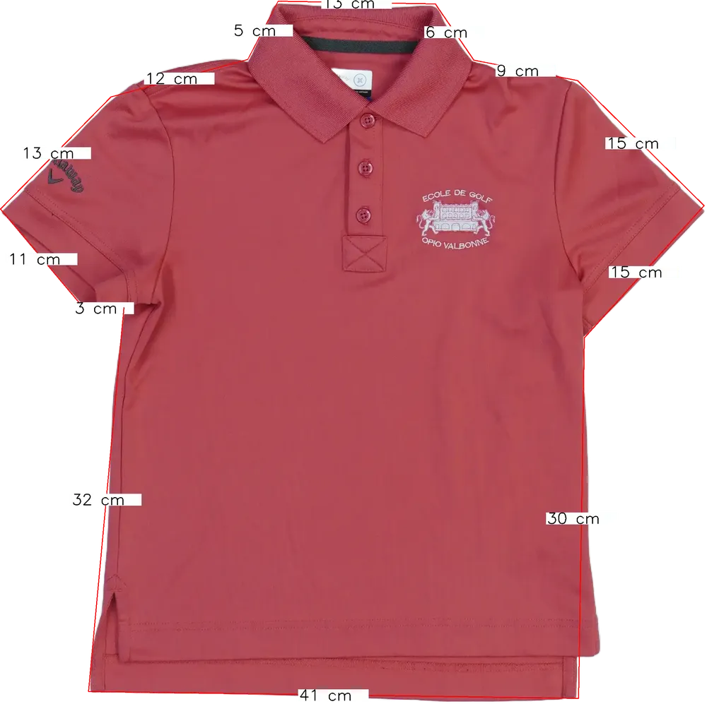 Rózsaszín Callaway Galléros póló EU 140 / UK 10 év / US 10 év/L