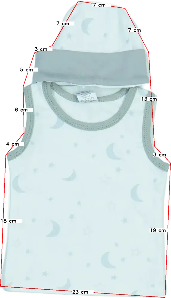 White Baby Plus 2-piece set - Top EU 68 / UK 3-6 months / US 3-6 months