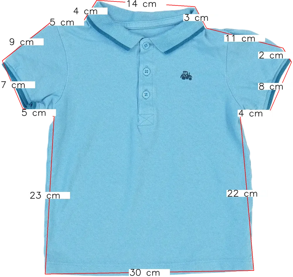 Kék Matalan Galléros póló EU 104 / UK 4 év / US 4T/XS