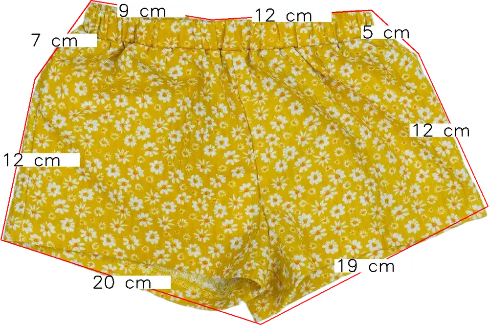Sárga Matalan Rövidnadrág EU 104 / UK 4 év / US 4T/XS