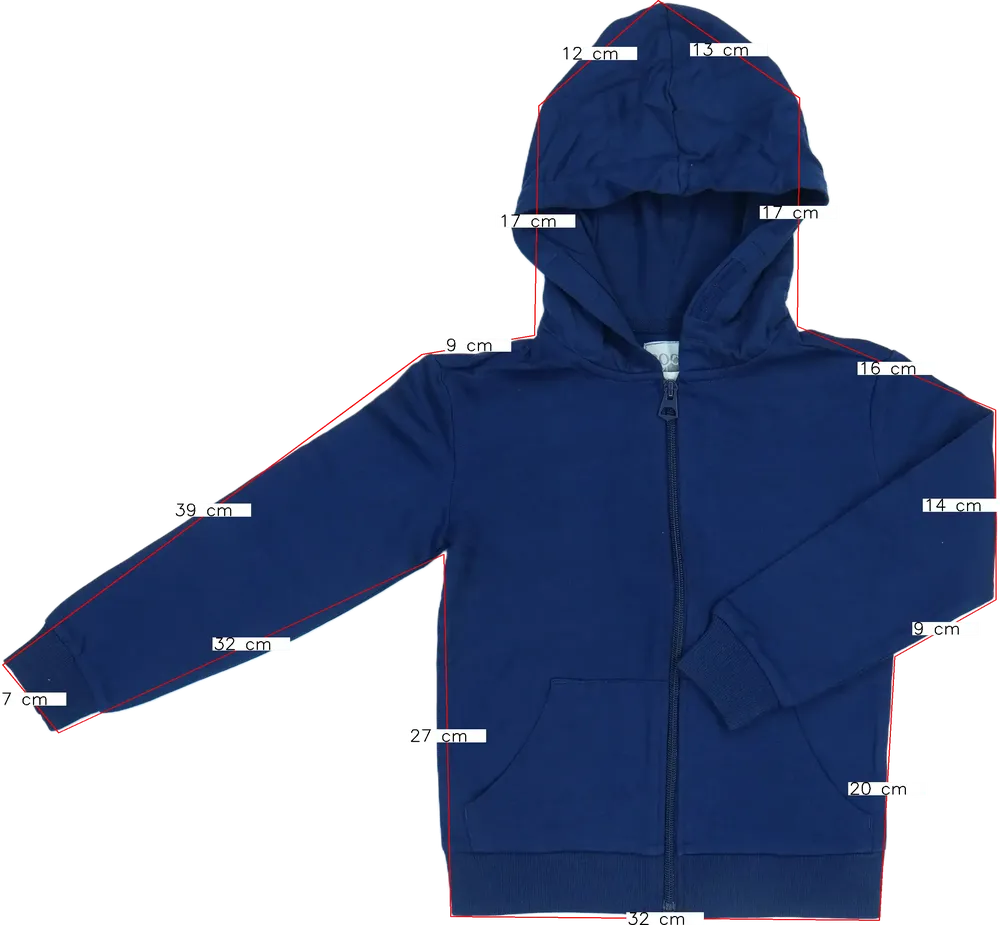 Kék PocoPiano Kapucnis pulóver EU 122 / UK 7 év / US 7 év/M