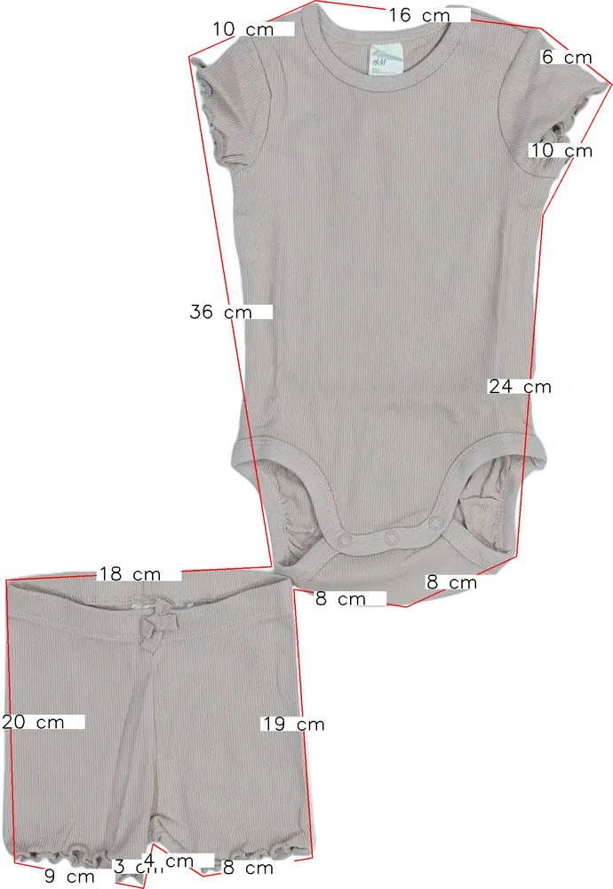 Pink H&amp;M 2-piece set - Top &amp; Bottom EU 68 / UK 3-6 months / US 3-6 months