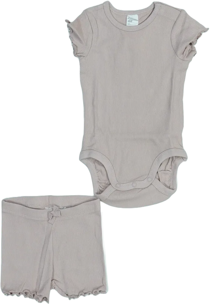 Pink H&amp;M 2-piece set - Top &amp; Bottom EU 68 / UK 3-6 months / US 3-6 months