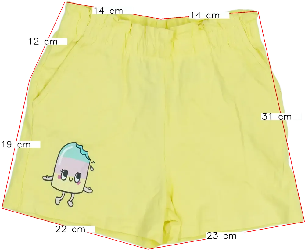 Sárga H&amp;M Rövidnadrág EU 140 / UK 10 év / US 10 év/L