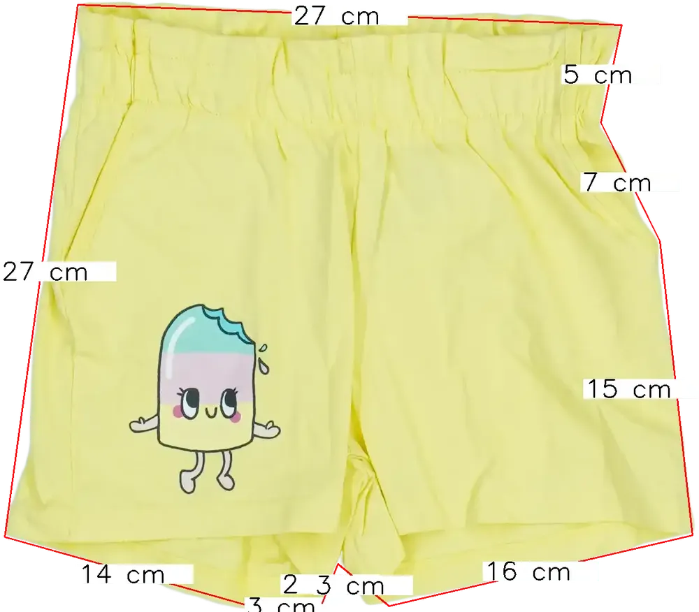 Sárga H&amp;M Rövidnadrág EU 128 / UK 8 év / US 8 év/M