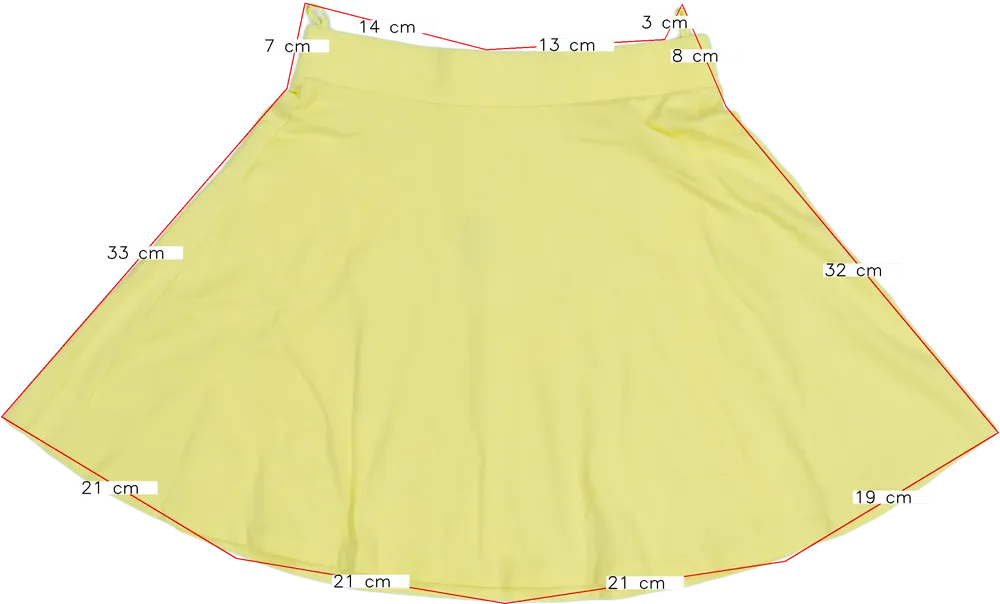 Sárga C&amp;A Szoknya EU 158 / UK 13 év / US 14 év/XL