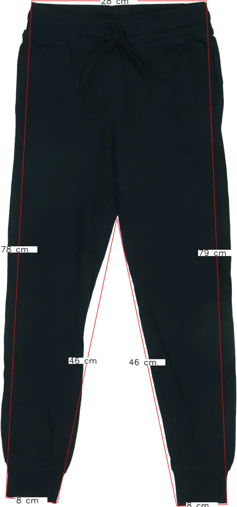 Fekete H&amp;M Melegítőnadrág EU 128 / UK 8 év / US 8 év/M