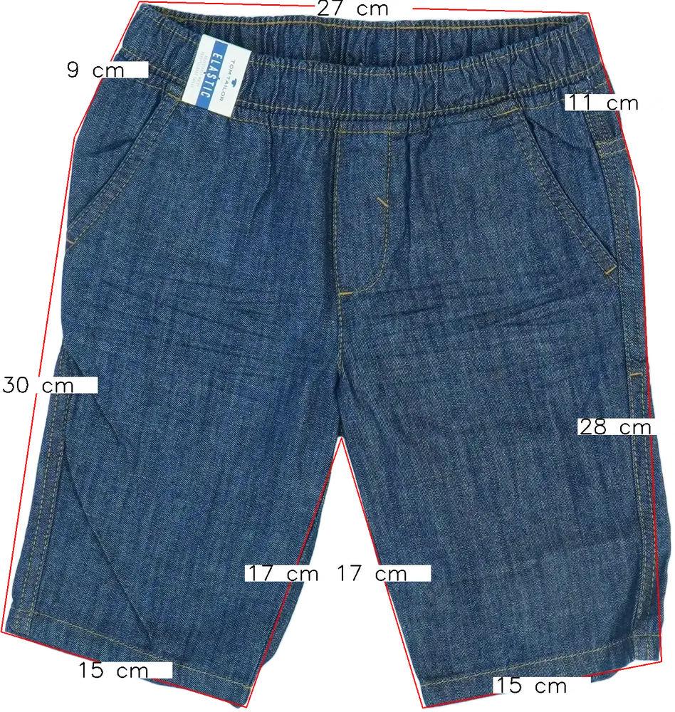 Kék Tom Tailor Rövidnadrág EU 122 / UK 7 év / US 7 év/M