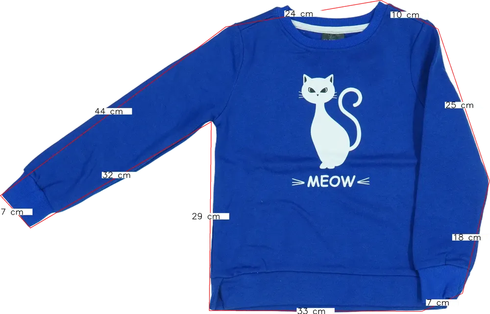 Kék Basic Collection Pulóver EU 128 / UK 8 év / US 8 év/M