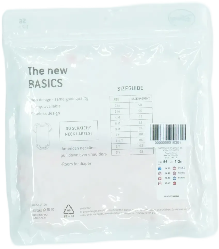 Fehér Disney Csomag - Body EU 56 / UK Újszülött / US Újszülött