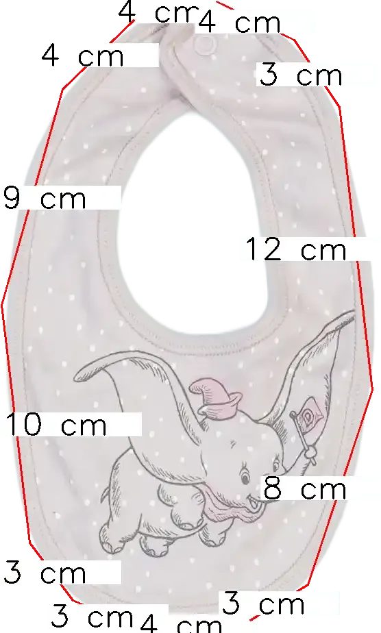 Rózsaszín Disney Előke EU 50 / UK Újszülött / US Újszülött