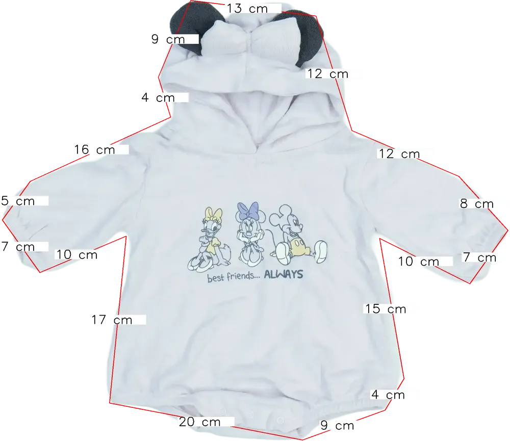 Lila Disney Hosszú ujjú body EU 62 / UK 0-3 hónap / US 0-3 hónap