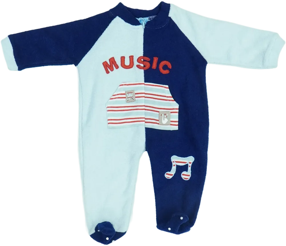 Kék Chocolate Hosszú ujjú rugdalózó EU 68 / UK 3-6 hónap / US 3-6 hónap