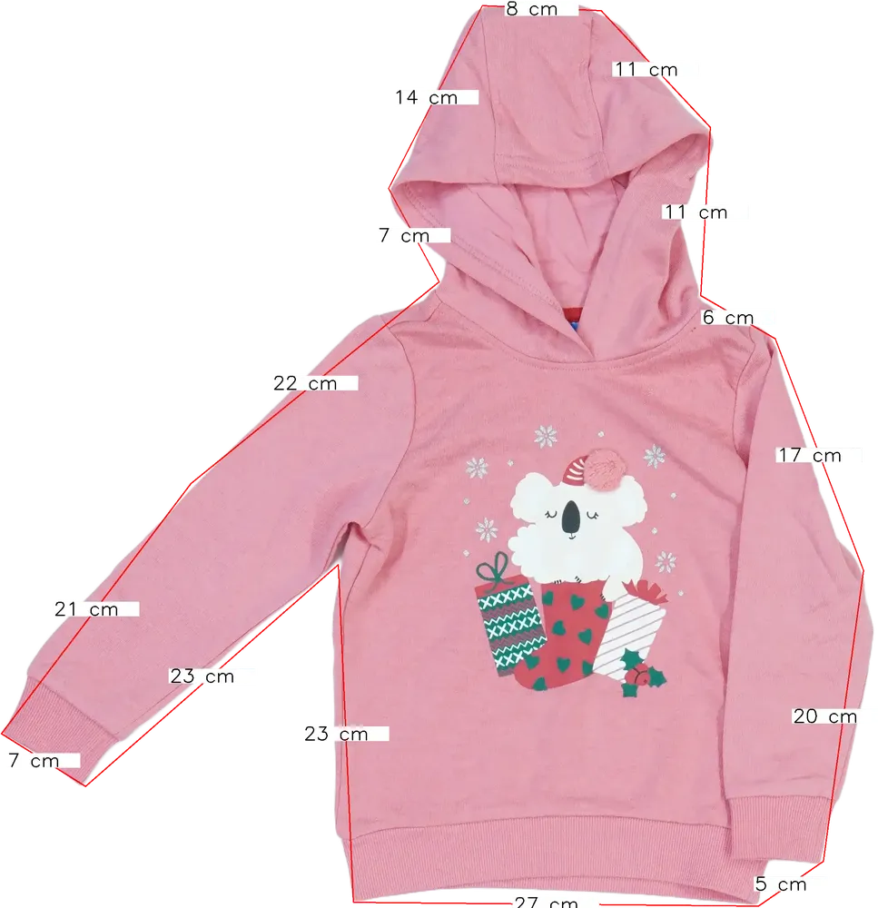 Rózsaszín Lupilu Kapucnis pulóver EU 104 / UK 4 év / US 4T/XS