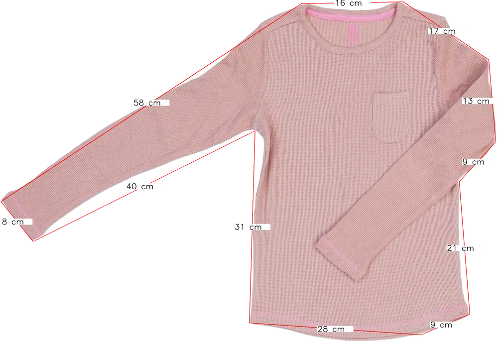 Rózsaszín Hema Pizsama felső EU 140 / UK 10 év / US 10 év/L