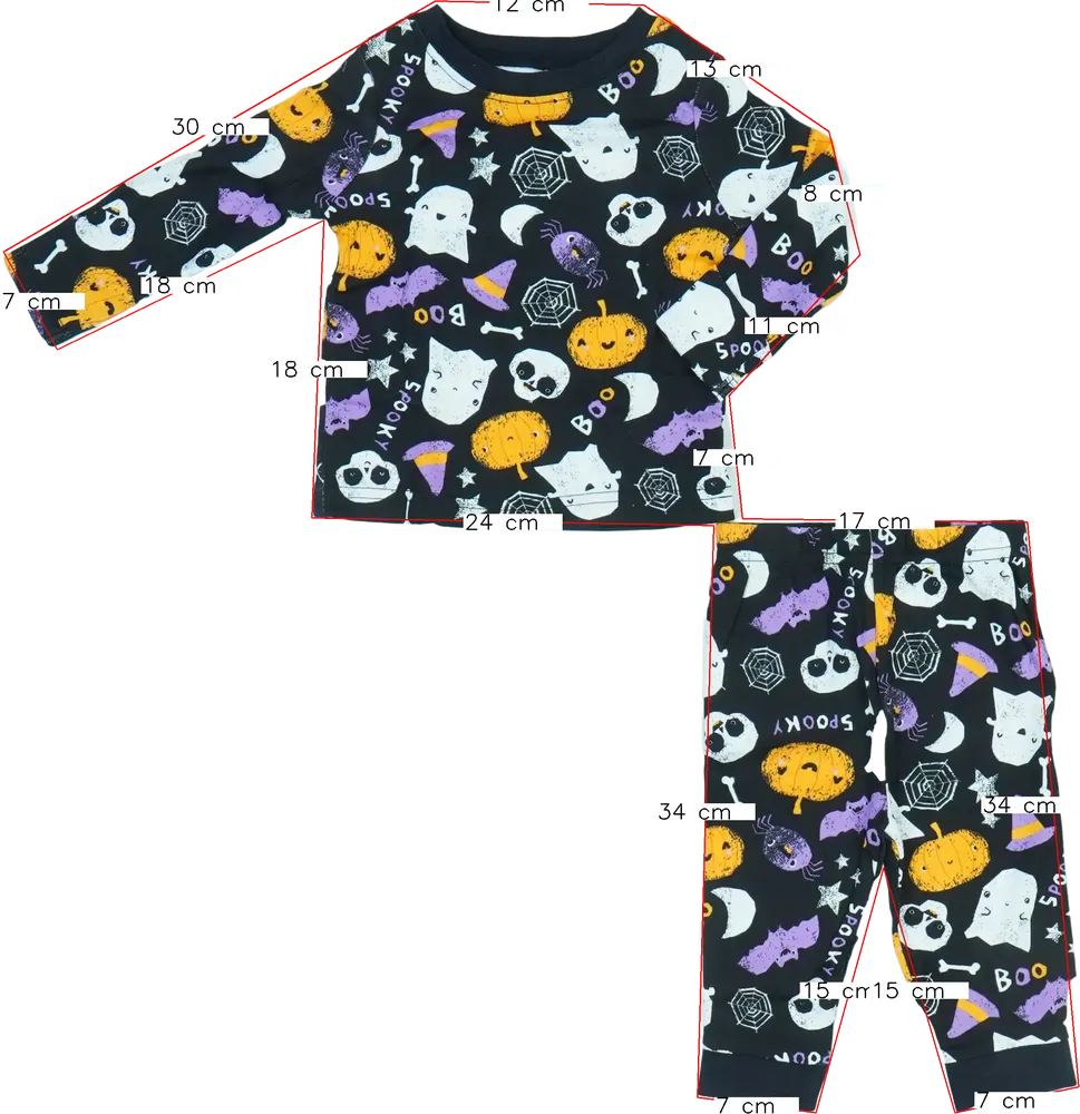 Fekete George Pizsama EU 68 / UK 3-6 hónap / US 3-6 hónap