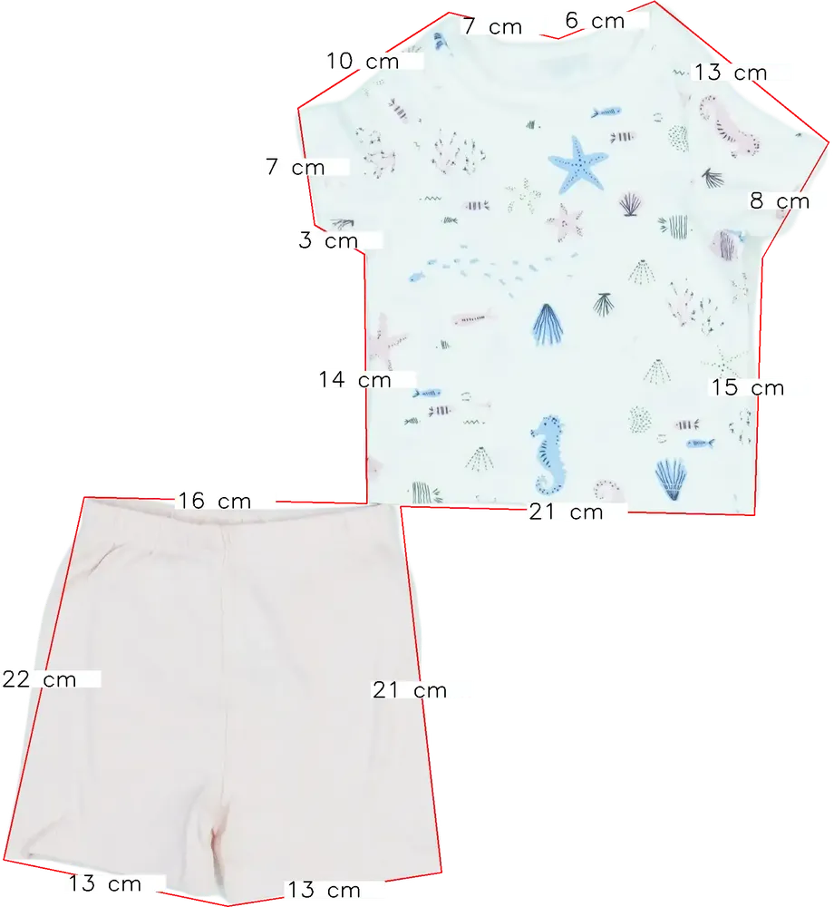 Multicoloured George 2-piece set - Top &amp; Bottom EU 62 / UK 0-3 months / US 0-3 months